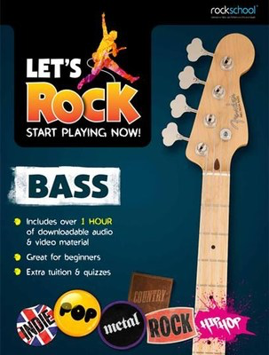 Let's Rock Bass - Start Playing Now! - Bass Guitar Rock School Limited Bass TAB Sftcvr/Online Video