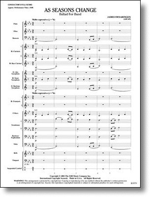 As Seasons Change - James Swearingen - FJH Music Company Score/Parts