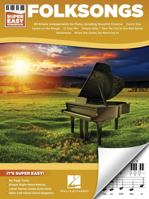 Folksongs - Super Easy Piano Songbook Hal Leonard 381031