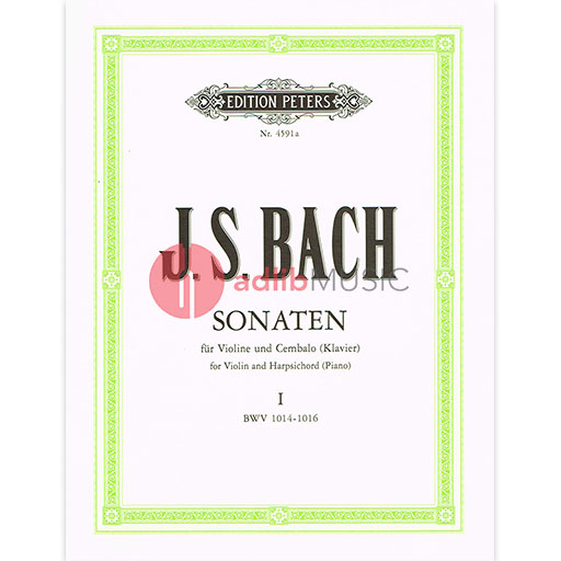 Bach - Sonatas BWV1014-1016: Volume 1 - Violin/Piano Accompaniment Peters P4591A