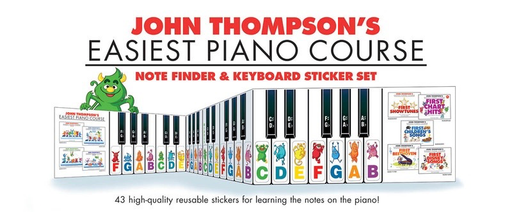 Note Finder & Keyboard Sticker Set - John Thompson’s Easiest Piano Course - Willis Music