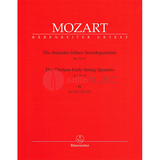 EARLY STRING QUARTETS 13 BK 4 - MOZART - Barenreiter