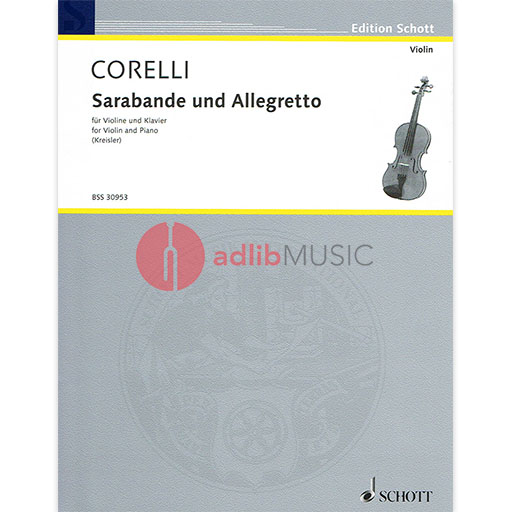 SARABANDE AND ALLEGRO VLN/PNO - CORELLI - SCHOTT