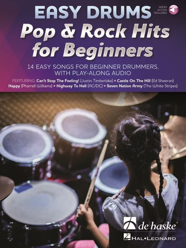 Easy Drums - Pop & Rock Hits for Beginners - Drums/Audio Access Online De Haske DHP1226418404