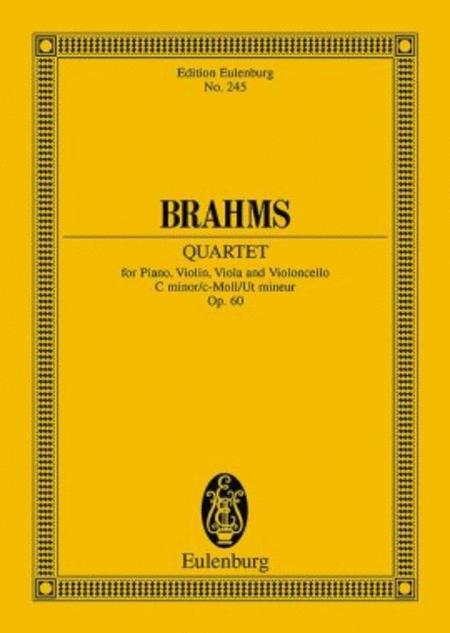 Piano Quartet Op. 60 C minor - Study Score - Johannes Brahms - Eulenburg Study Score