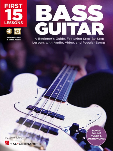 First 15 Lessons - Bass Guitar - Bass Guitar Online Media - Hal Leonard