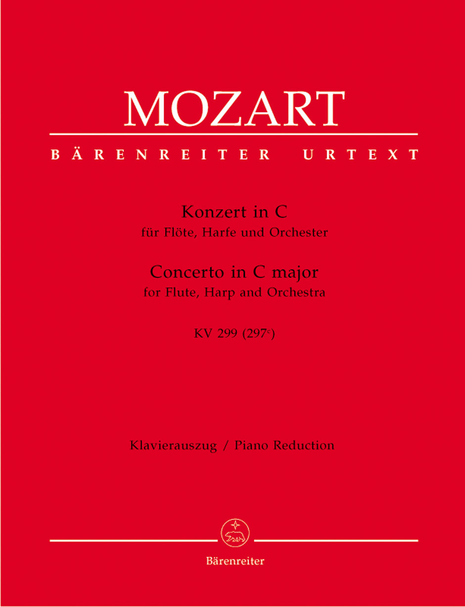 Mozart Concerto for Flute & Harp K 299 Fl/Hp/Pno